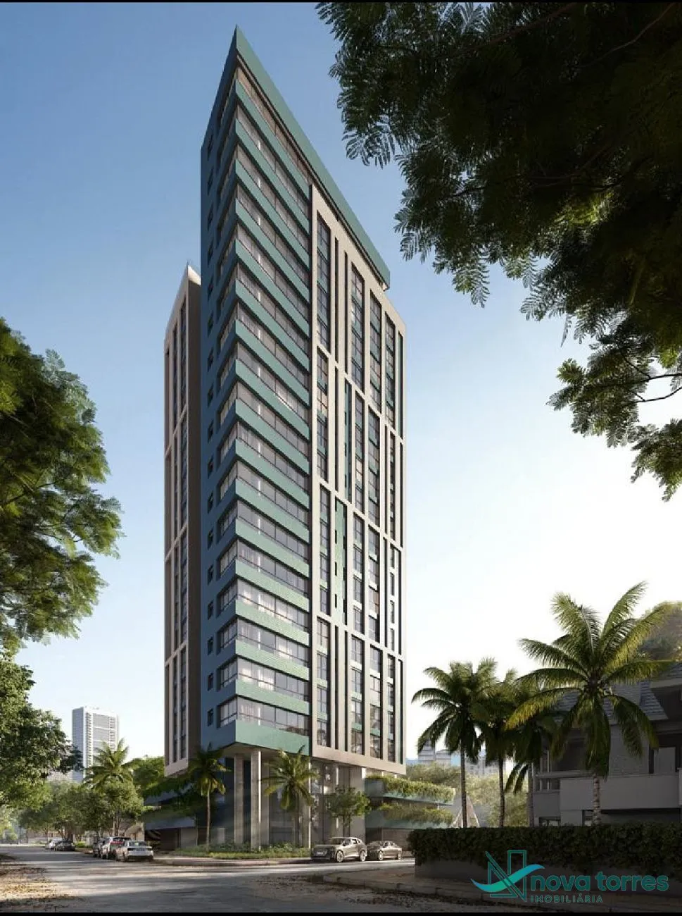 Apartamento com Vista Mar, Piscina Privativa e 2 Suítes no Ed. Cortile – Torres