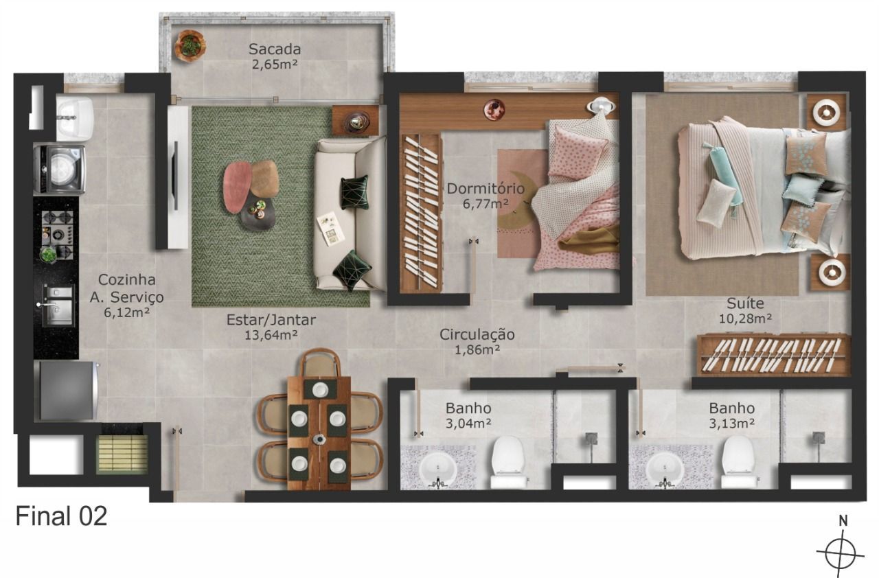Apartamento 2 quartos à venda, 74m², Passo da Areia - Porto Alegre — foto 3
