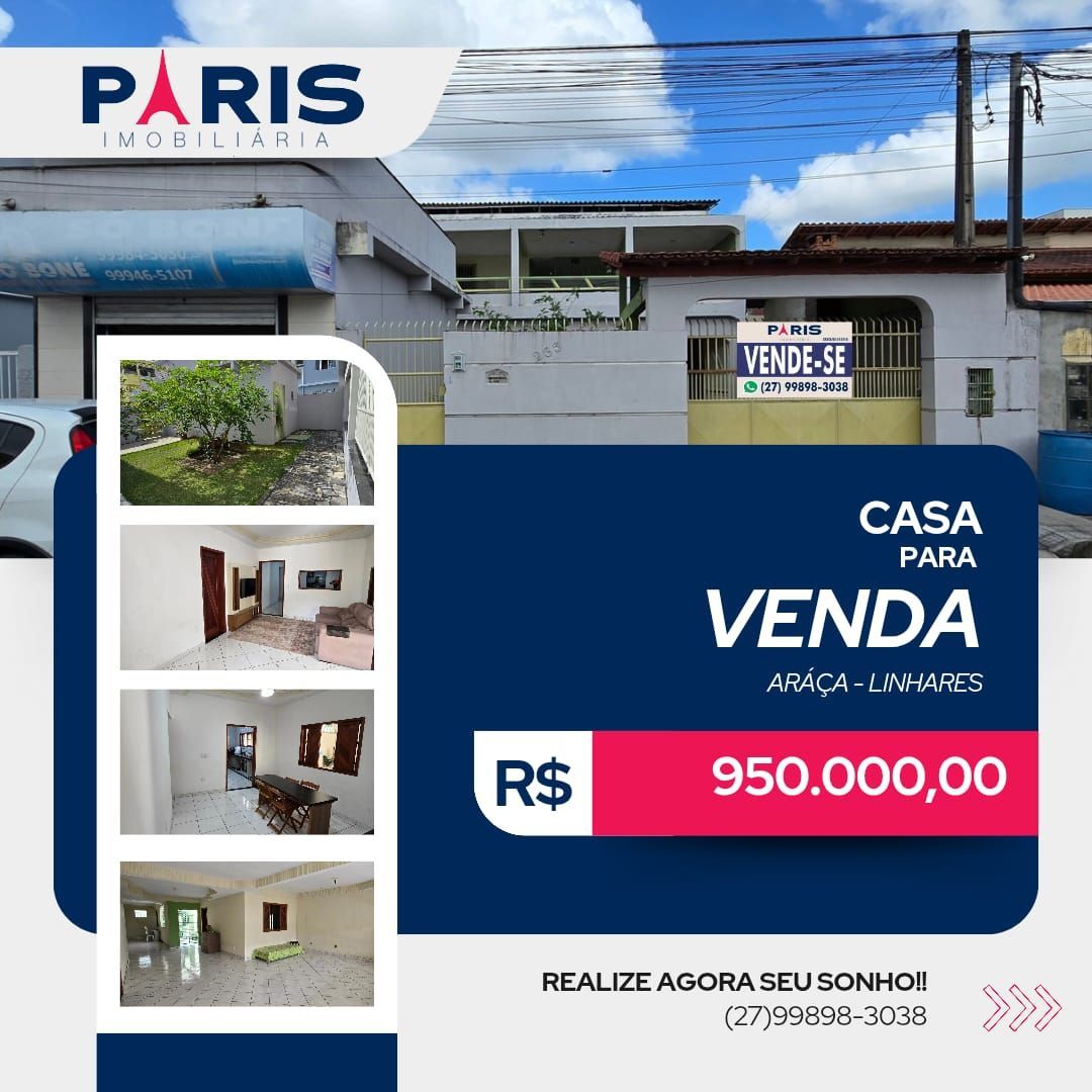 Casa à venda  no Araçá - Linhares, ES. Imóveis