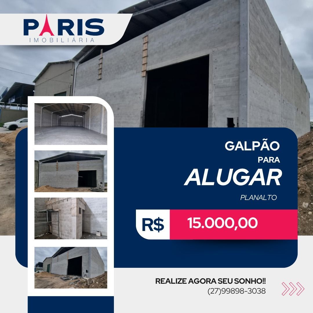 Pavilhão/galpão/depósito para alugar  no Planalto - Linhares, ES. Imóveis