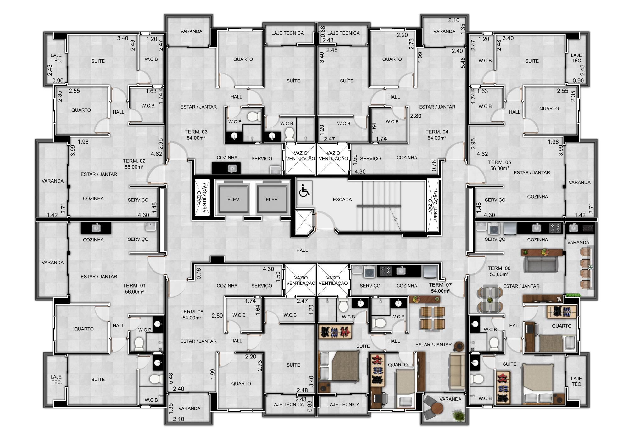 Apartamento à venda com 2 quartos, 54m² - Foto 36
