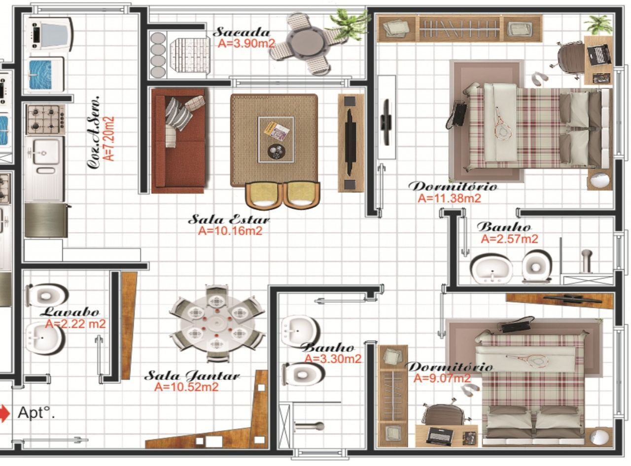 Apartamento, 2 quartos, 67 m² - Foto 14