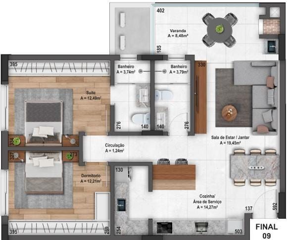 Apartamento, 2 quartos, 78 m² - Foto 12