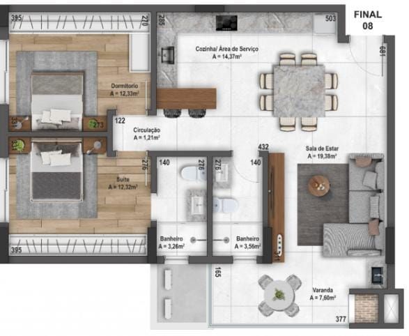 Apartamento, 2 quartos, 78 m² - Foto 11