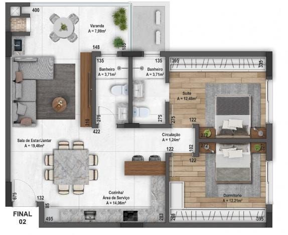 Apartamento, 1 quarto, 72 m² - Foto 5