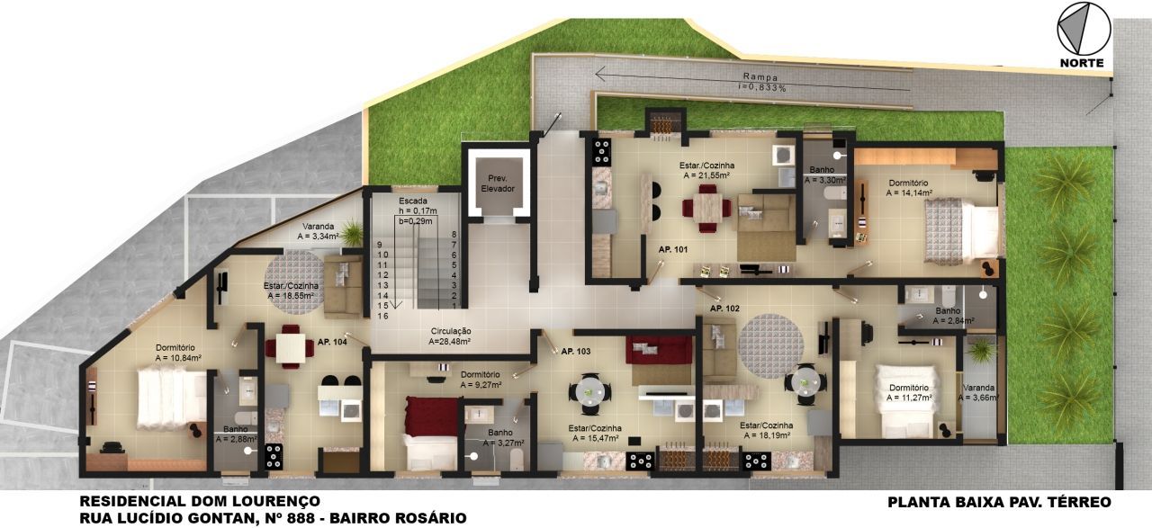 Apartamento, 1 quarto, 34 m² - Foto 3