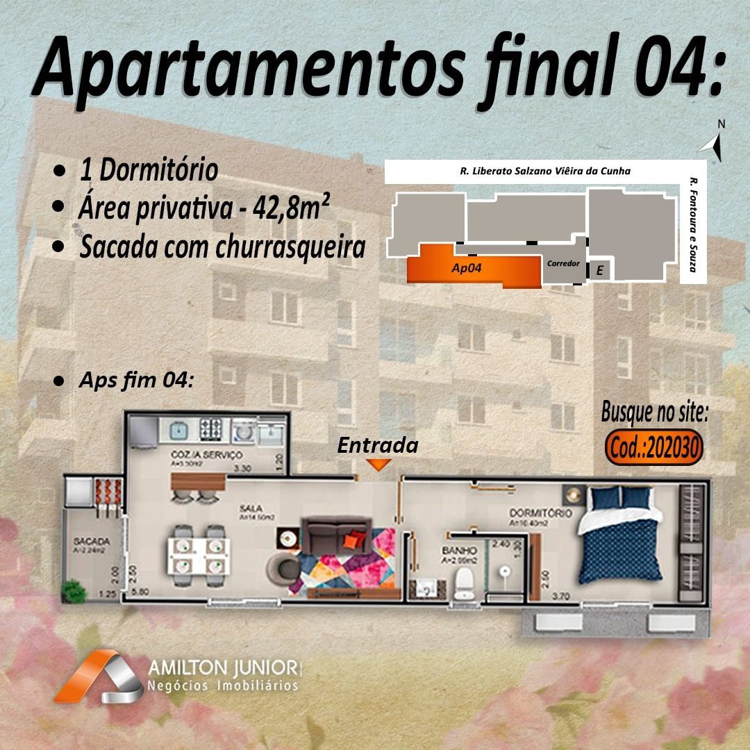 Apartamento para alugar com 1 quarto, 42m² - Foto 3