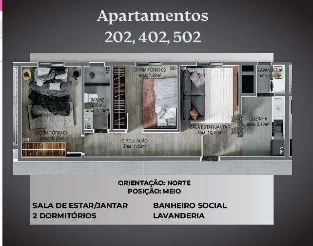 Apartamento, 2 quartos, 53 m² - Foto 2