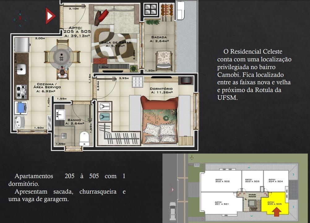 Apartamento, 1 quarto, 39 m² - Foto 6