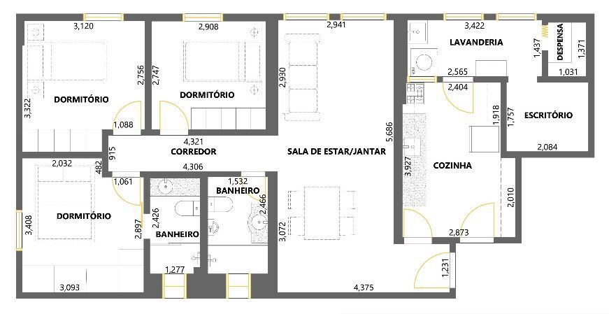 Apartamento à venda com 3 quartos, 93m² - Foto 6