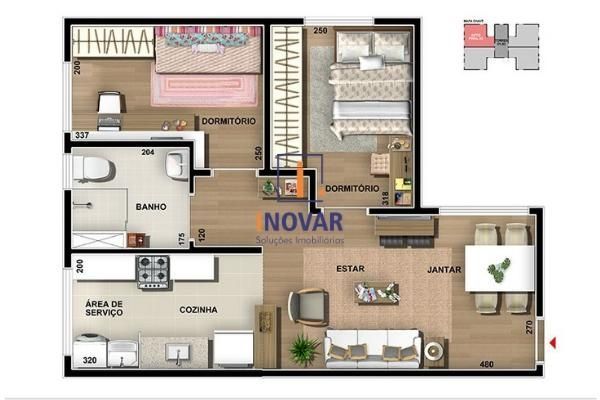 Apartamento à venda com 2 quartos, 43m² - Foto 11