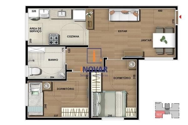 Apartamento à venda com 2 quartos, 43m² - Foto 8