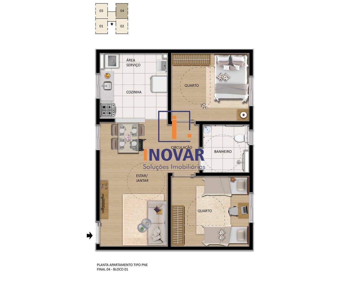 Apartamento, 2 quartos, 44 m² - Foto 15