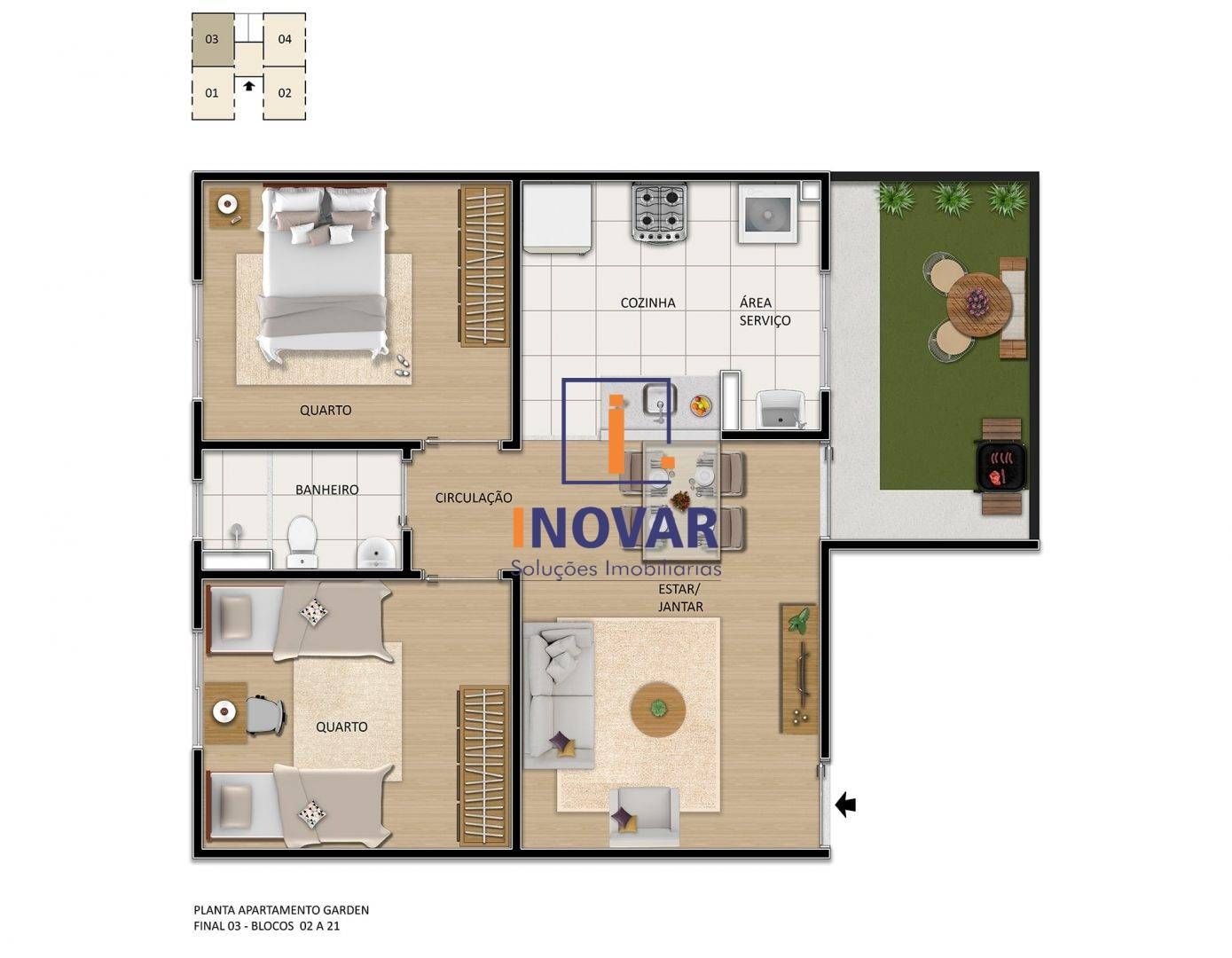 Apartamento, 2 quartos, 44 m² - Foto 12