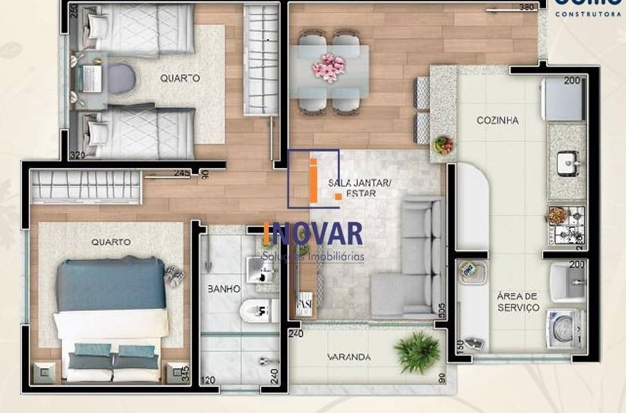 Apartamento, 2 quartos, 52 m² - Foto 4