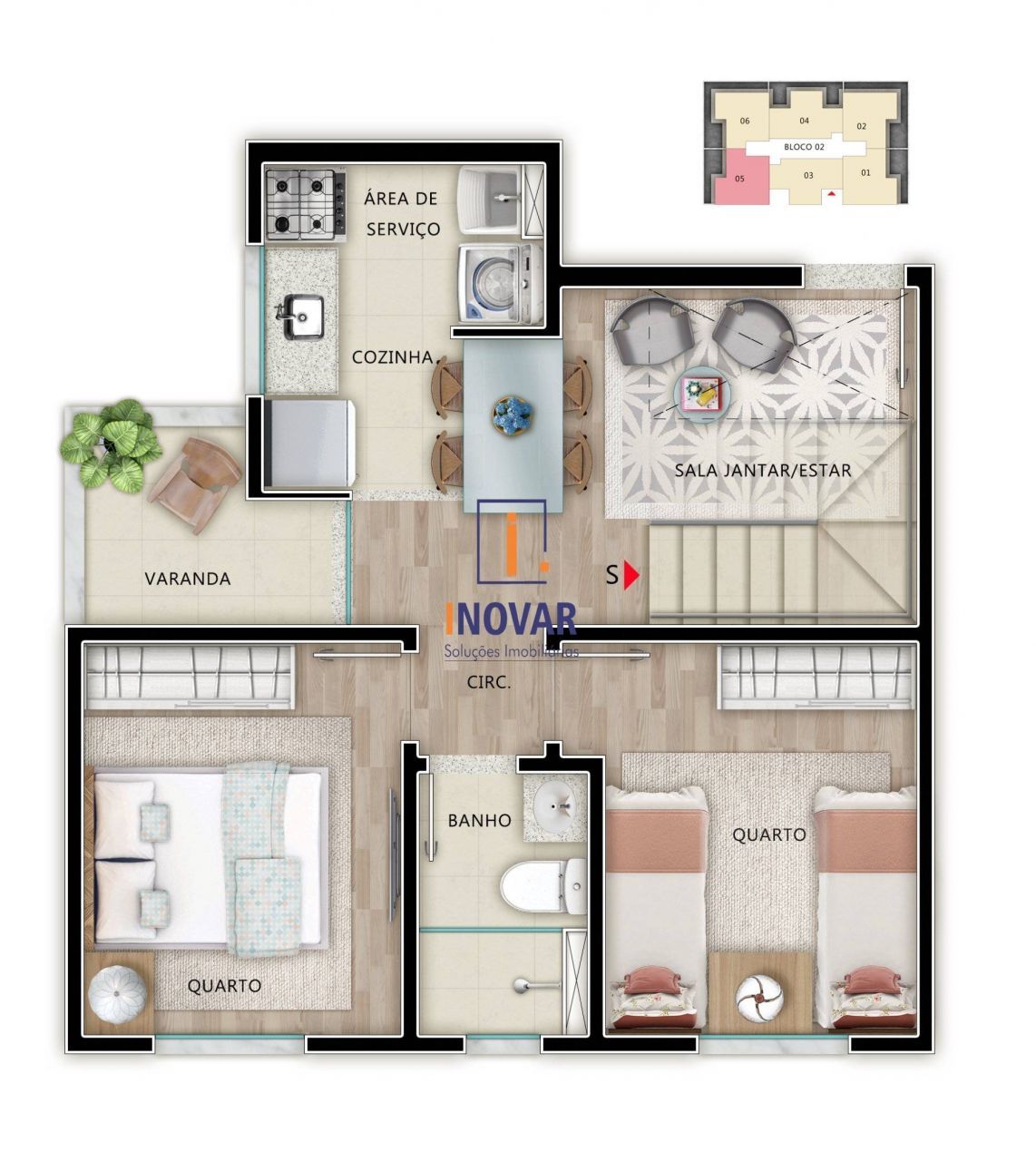 Apartamento à venda com 2 quartos, 45m² - Foto 7