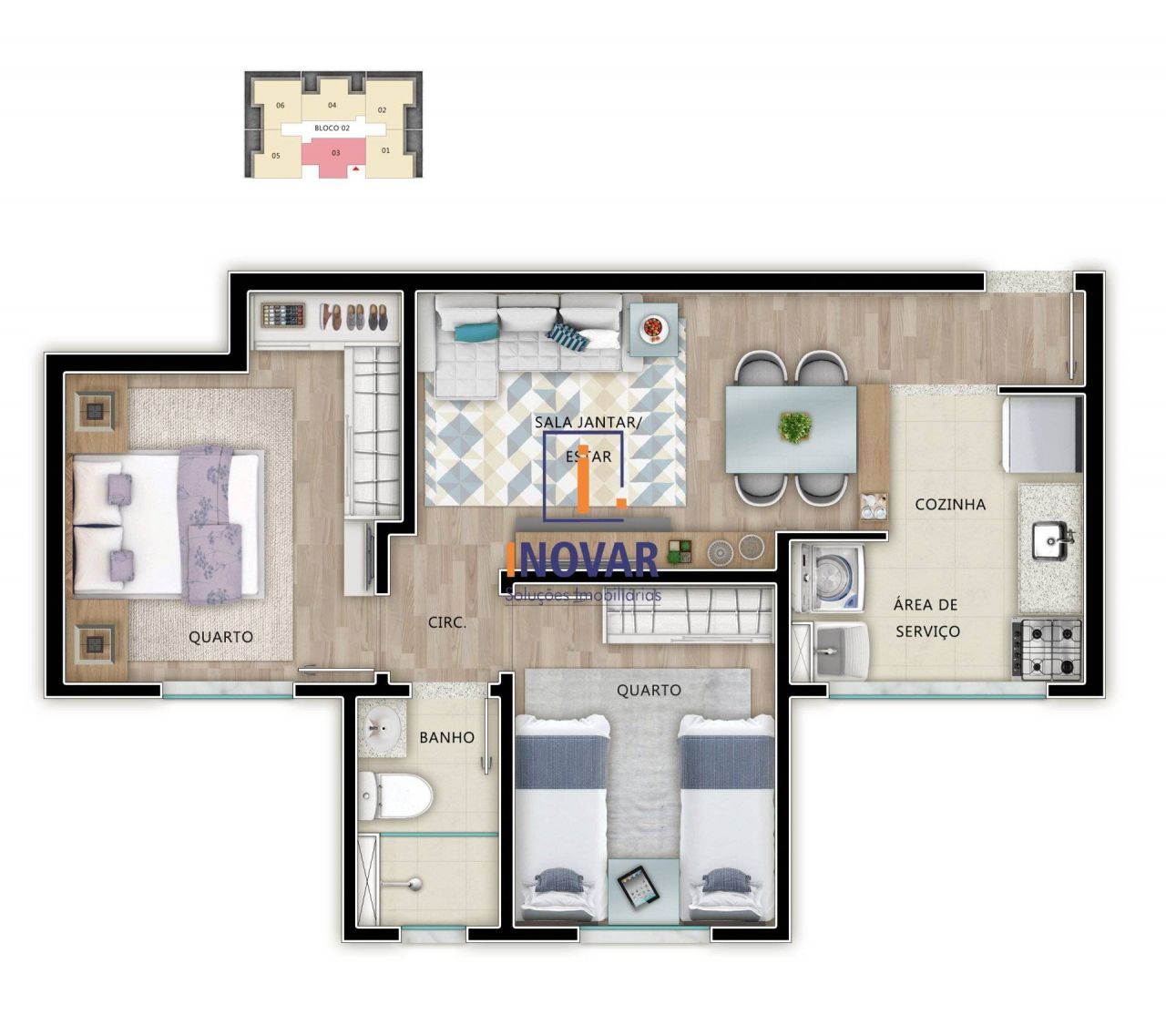 Apartamento à venda com 2 quartos, 45m² - Foto 10