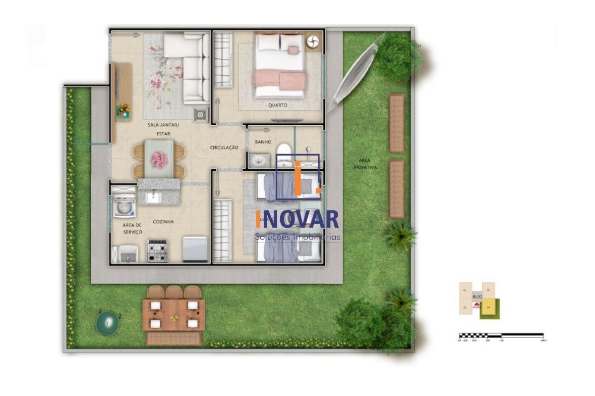 Apartamento à venda com 2 quartos, 42m² - Foto 2