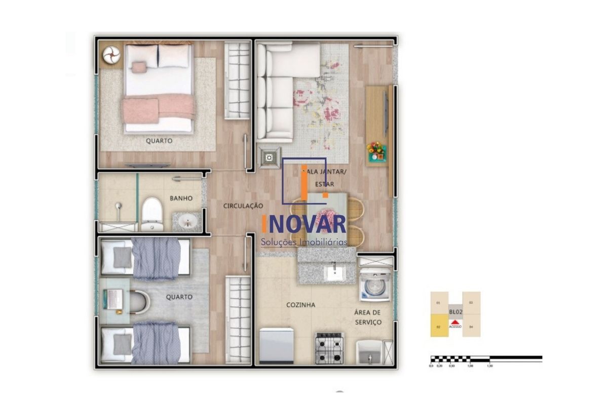 Apartamento à venda com 2 quartos, 42m² - Foto 9