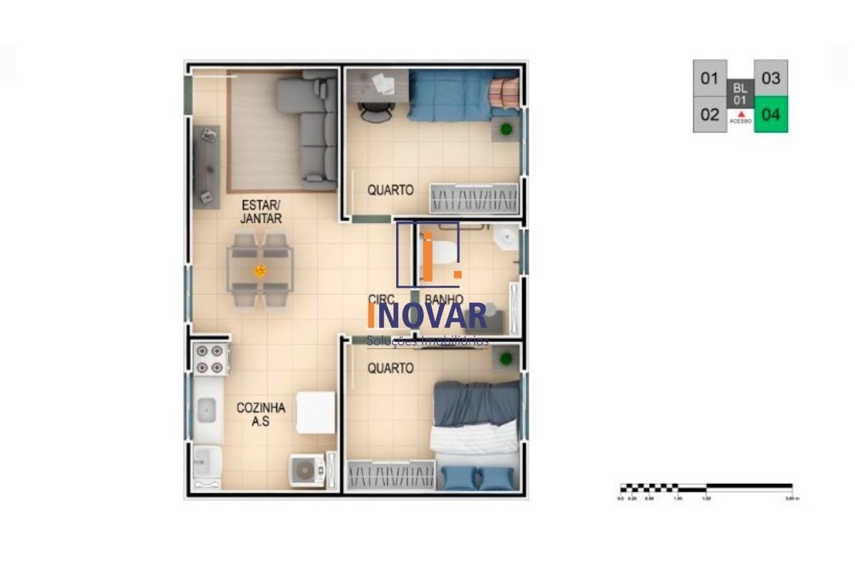 Apartamento, 2 quartos, 42 m² - Foto 2