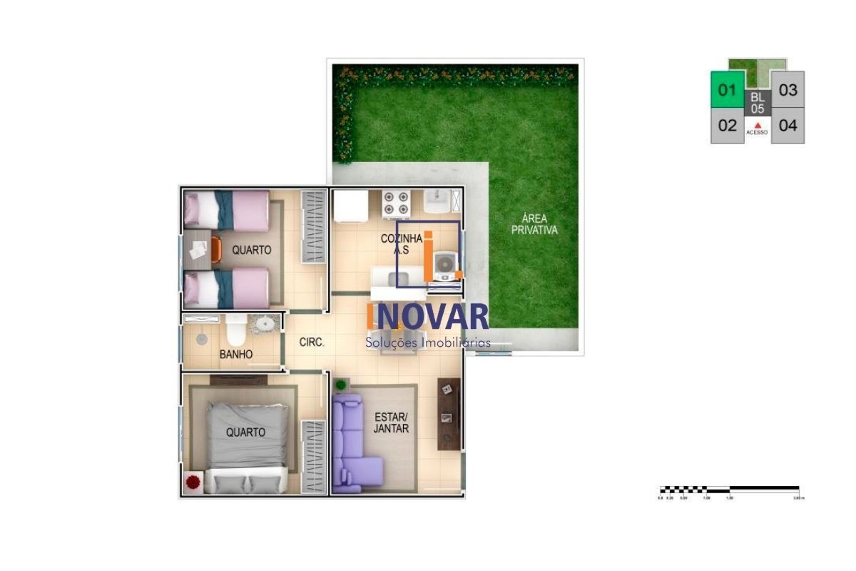 Apartamento à venda com 2 quartos, 42m² - Foto 4