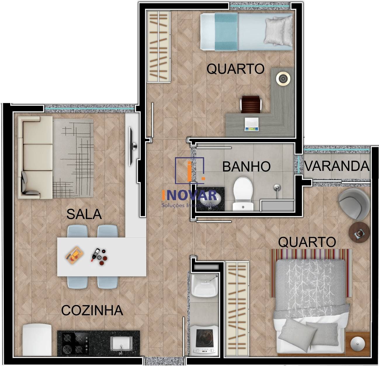 Apartamento, 2 quartos, 45 m² - Foto 6