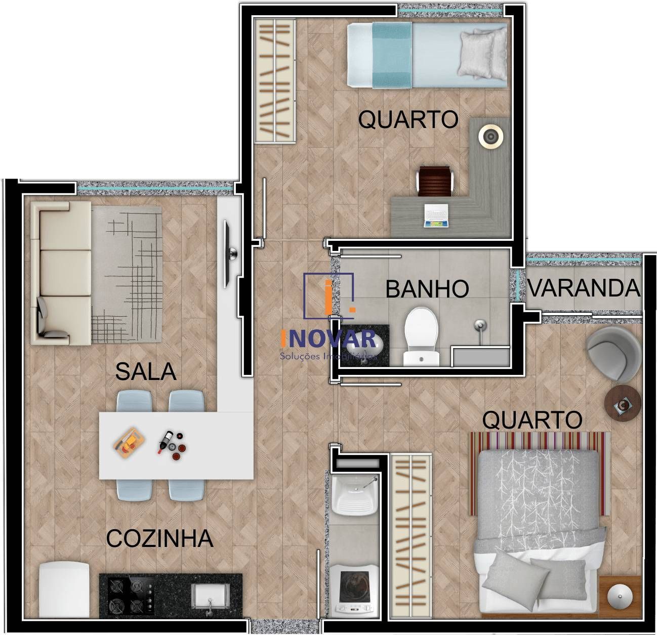 Apartamento à venda com 2 quartos, 45m² - Foto 6