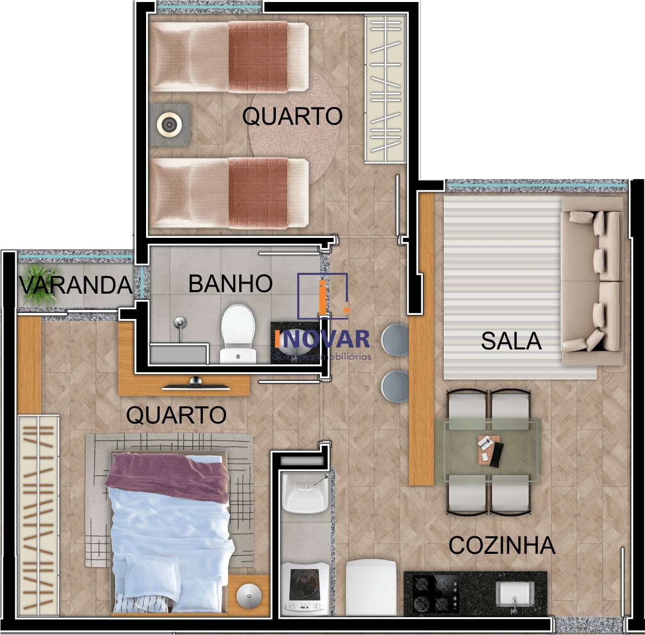 Apartamento, 2 quartos, 45 m² - Foto 5