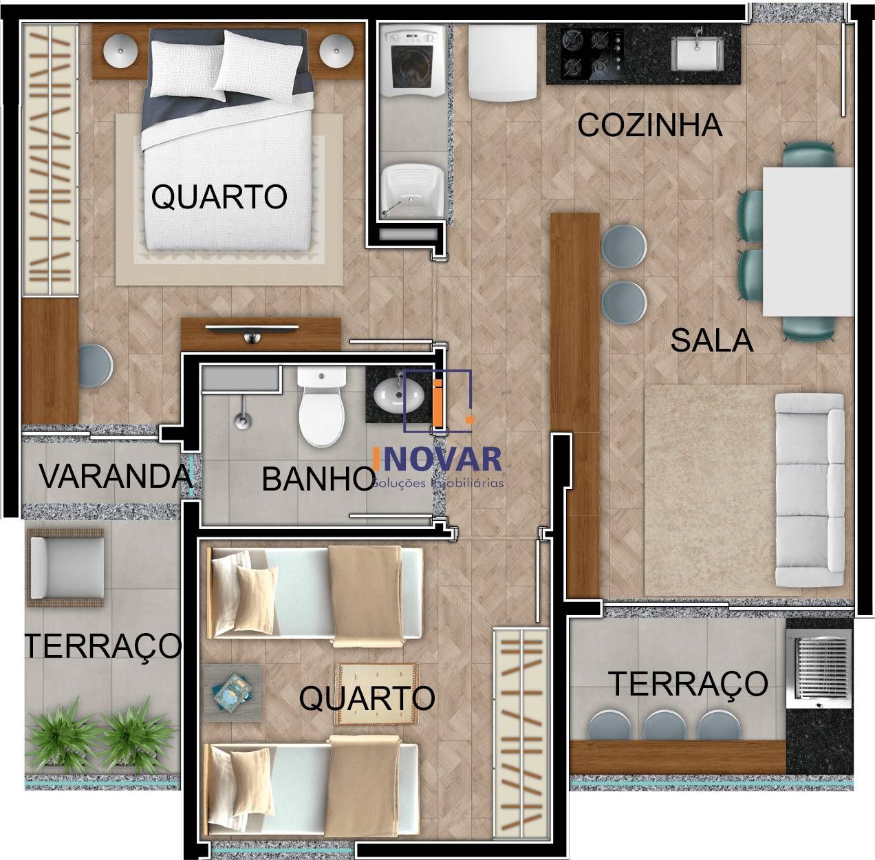 Apartamento, 2 quartos, 45 m² - Foto 7