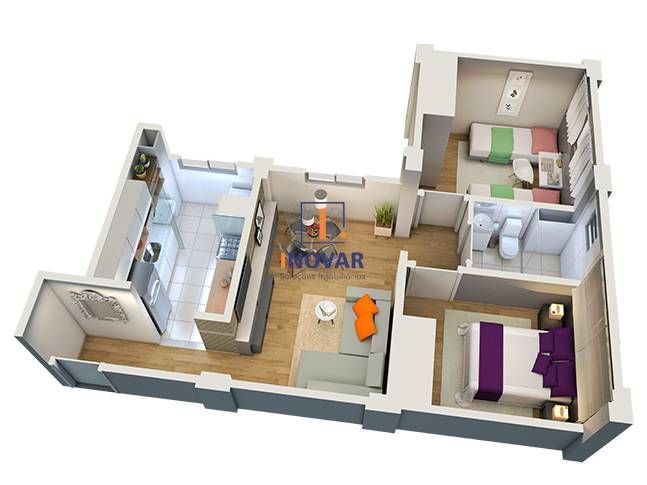 Apartamento à venda com 2 quartos, 46m² - Foto 2