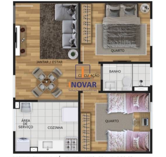 Apartamento à venda com 2 quartos, 41m² - Foto 2