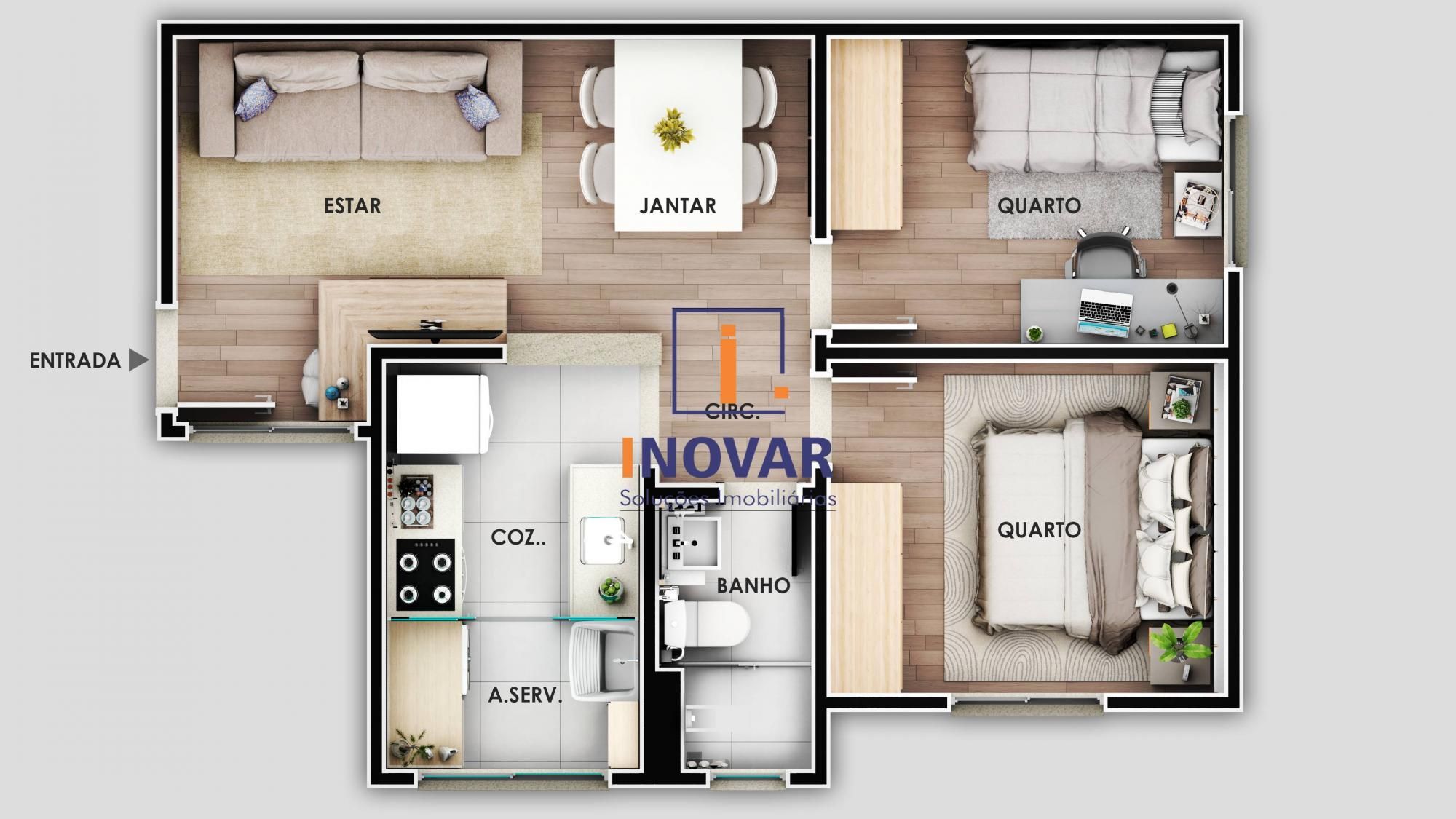 Apartamento, 2 quartos, 44 m² - Foto 11