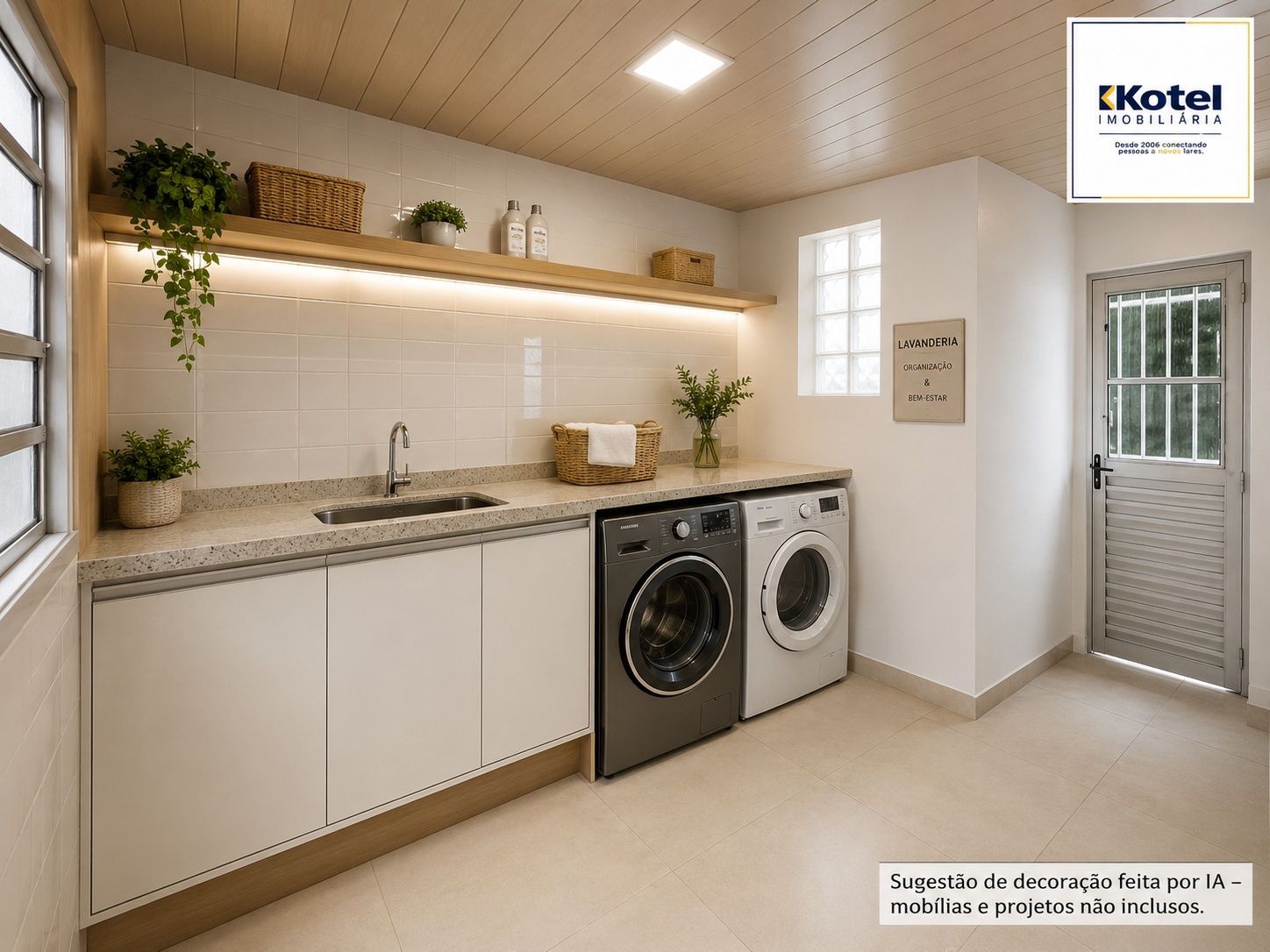 Sugestão de decoração por IA - Projetos e mobílias NÃO INCLUSOS.