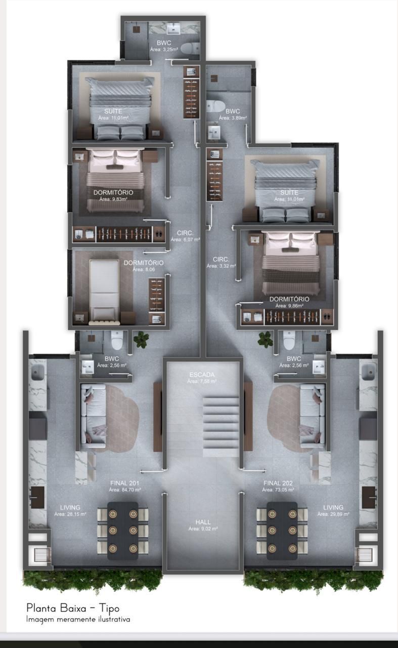 Apartamento, 3 quartos, à venda, 83 m², Itacolomi - Balneário Piçarras — foto 4