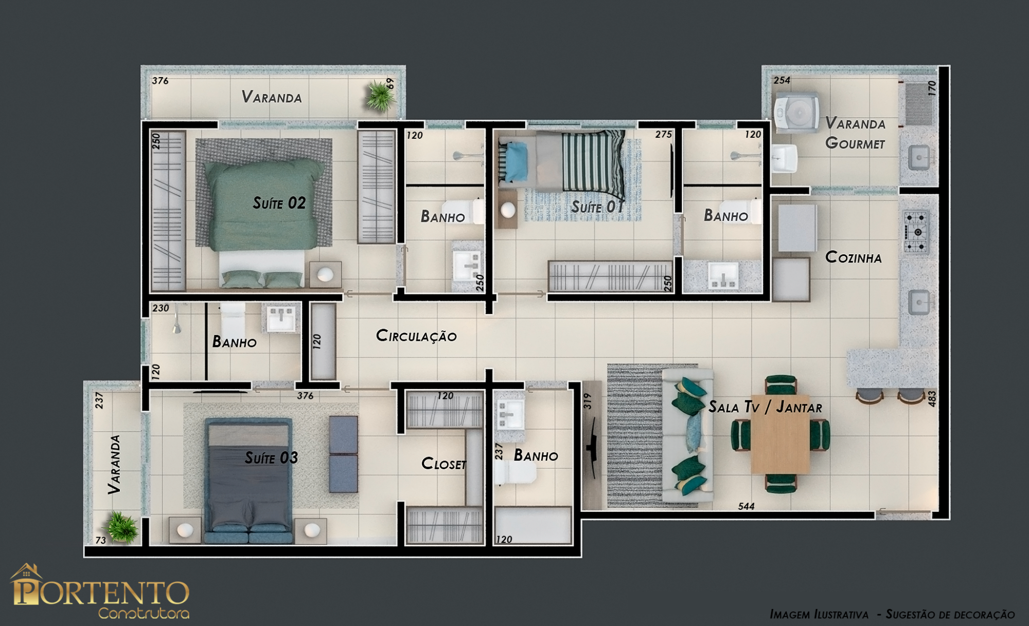 Apartamento à venda com 2 quartos, 65m² - Foto 3
