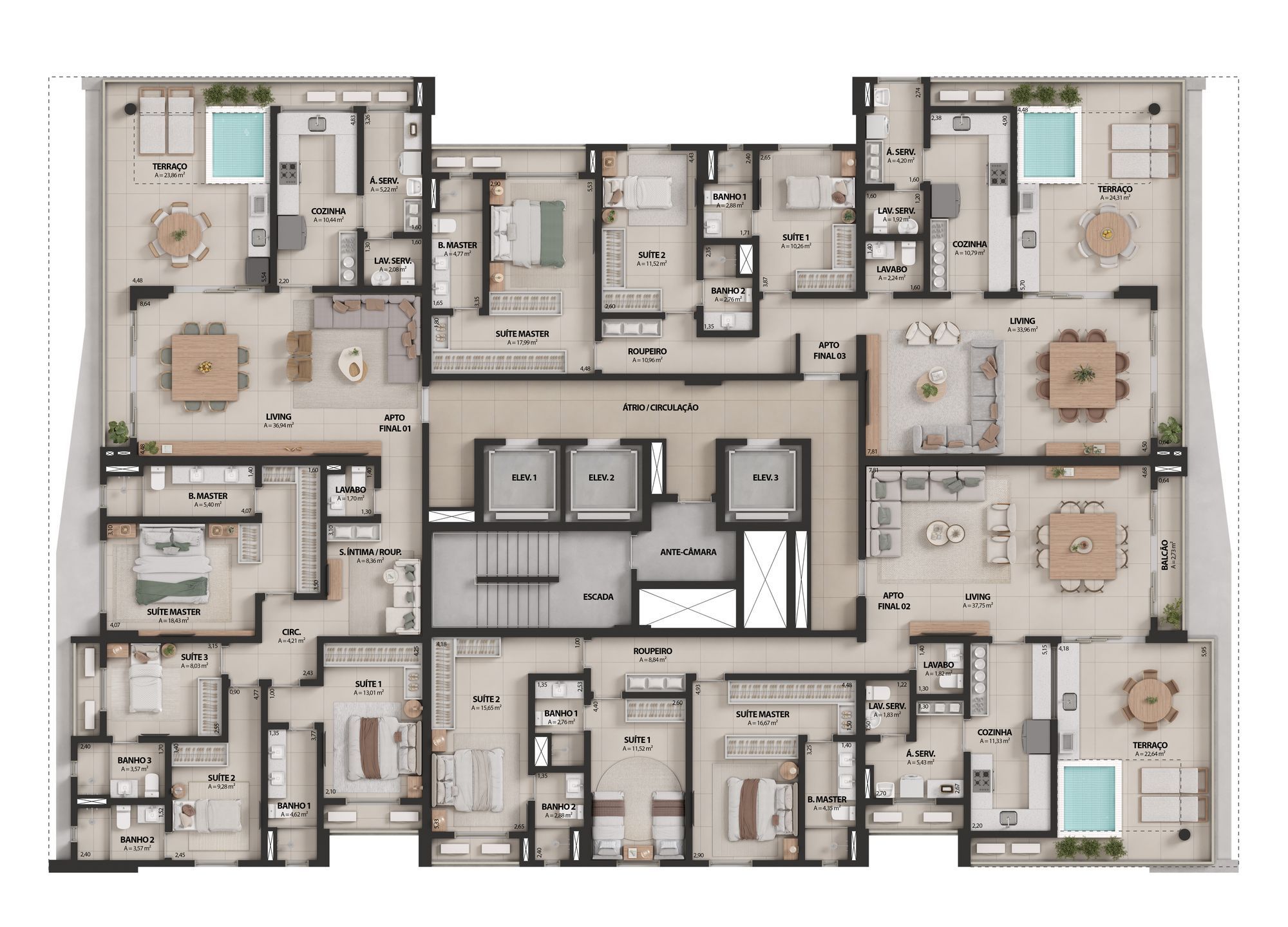 Apartamento, 3 quartos, 102 m² - Foto 20