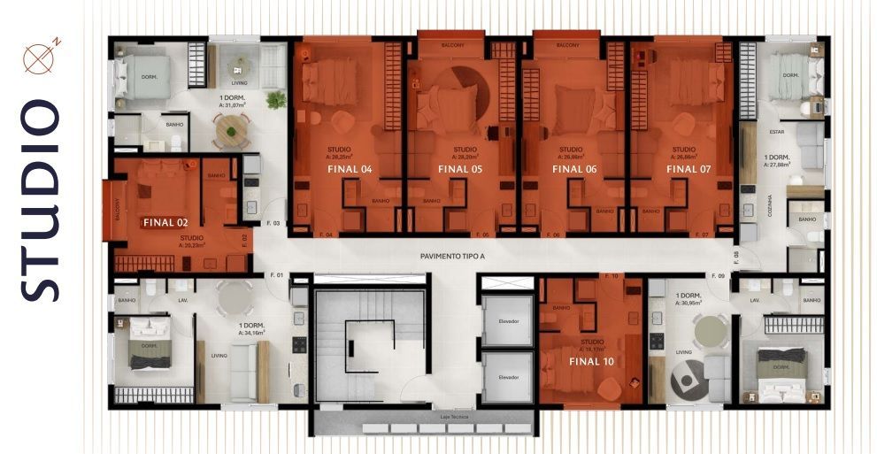 Apartamento, 1 quarto, 34 m² - Foto 9