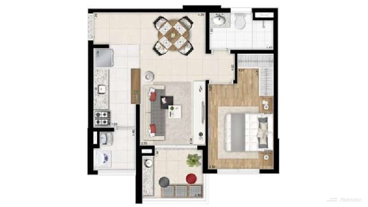 Apartamento à venda com 1 quarto, 47m² - Foto 6