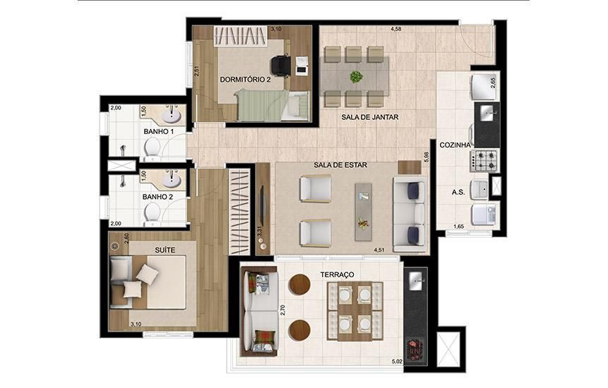 Apartamento à venda com 2 quartos, 68m² - Foto 18