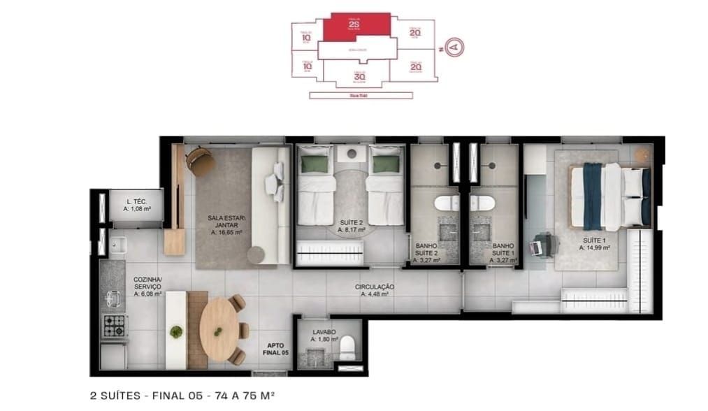 Apartamento, 2 quartos, 71 m² - Foto 11