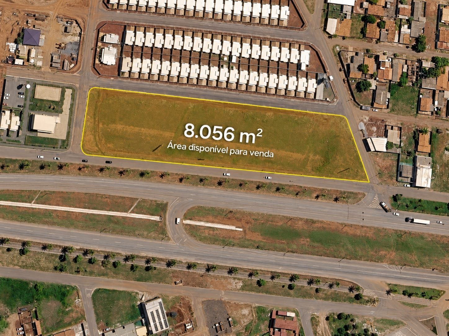 Área comercial de 8.056 m² na GO-070, em Goianira, com frente ampla e alto poten