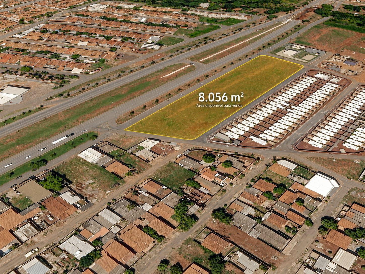 Área comercial de 8.056 m² na GO-070, em Goianira, com frente ampla e alto poten