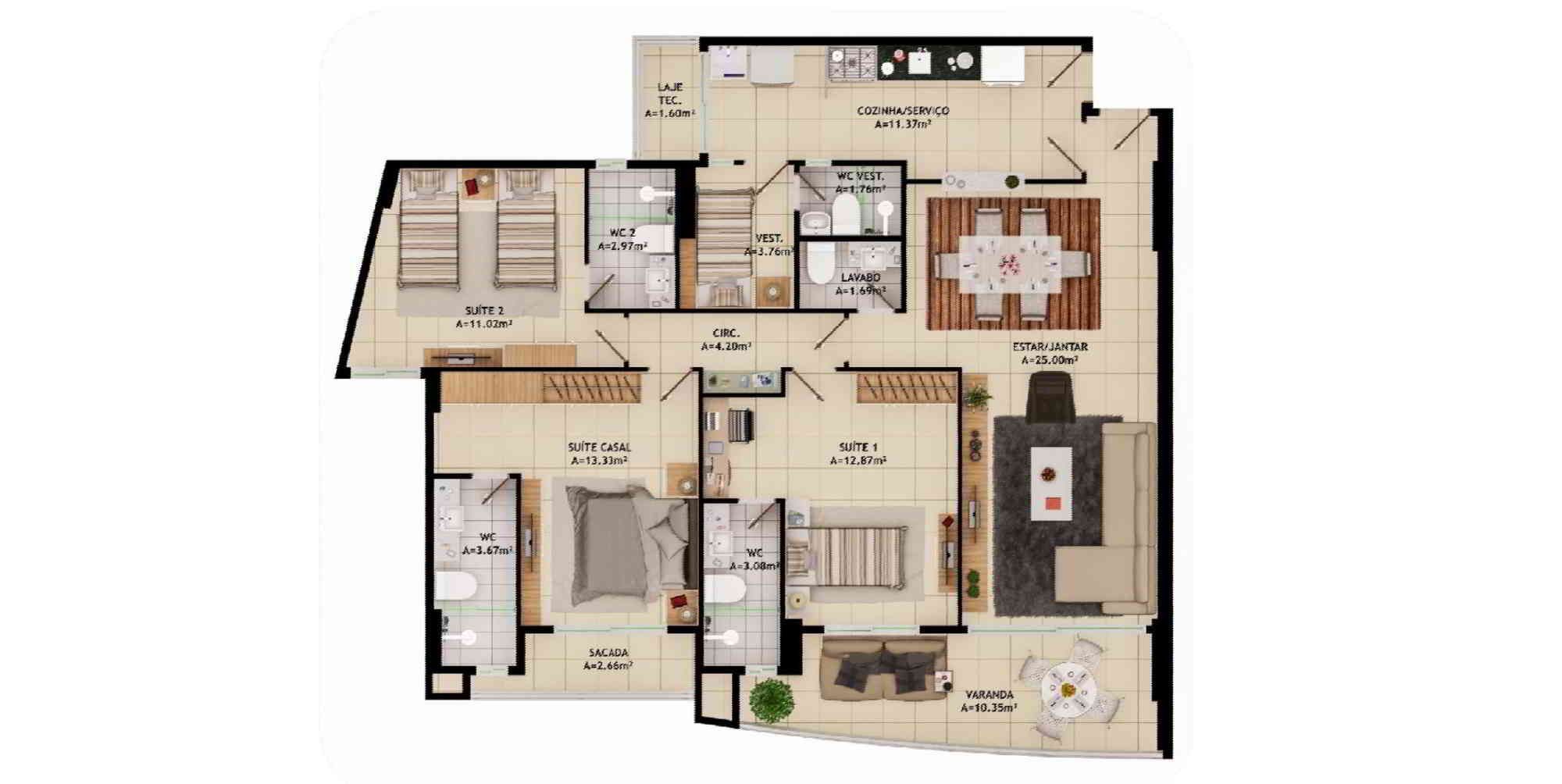 Apartamento à venda com 3 quartos, 119m² - Foto 20