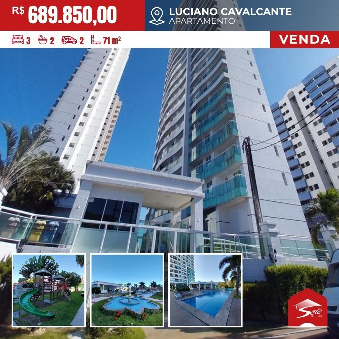 Apartamento com 71 m² localizado no Luciano Cavalcante