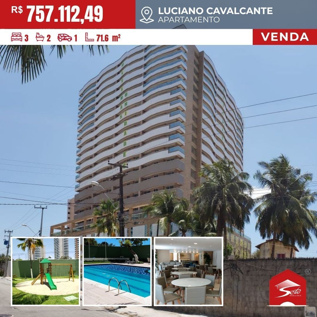 (AP8108) - Apartamento 71,6m², Localizado no Bairro Luciano Cavalcante.