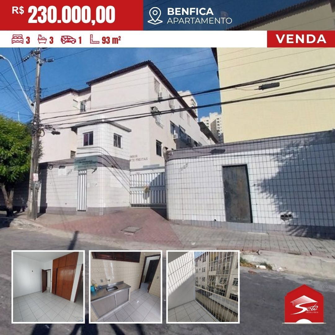 Apartamento à Venda no Benfica, Fortaleza | 93m² | Próx. ao IFCE