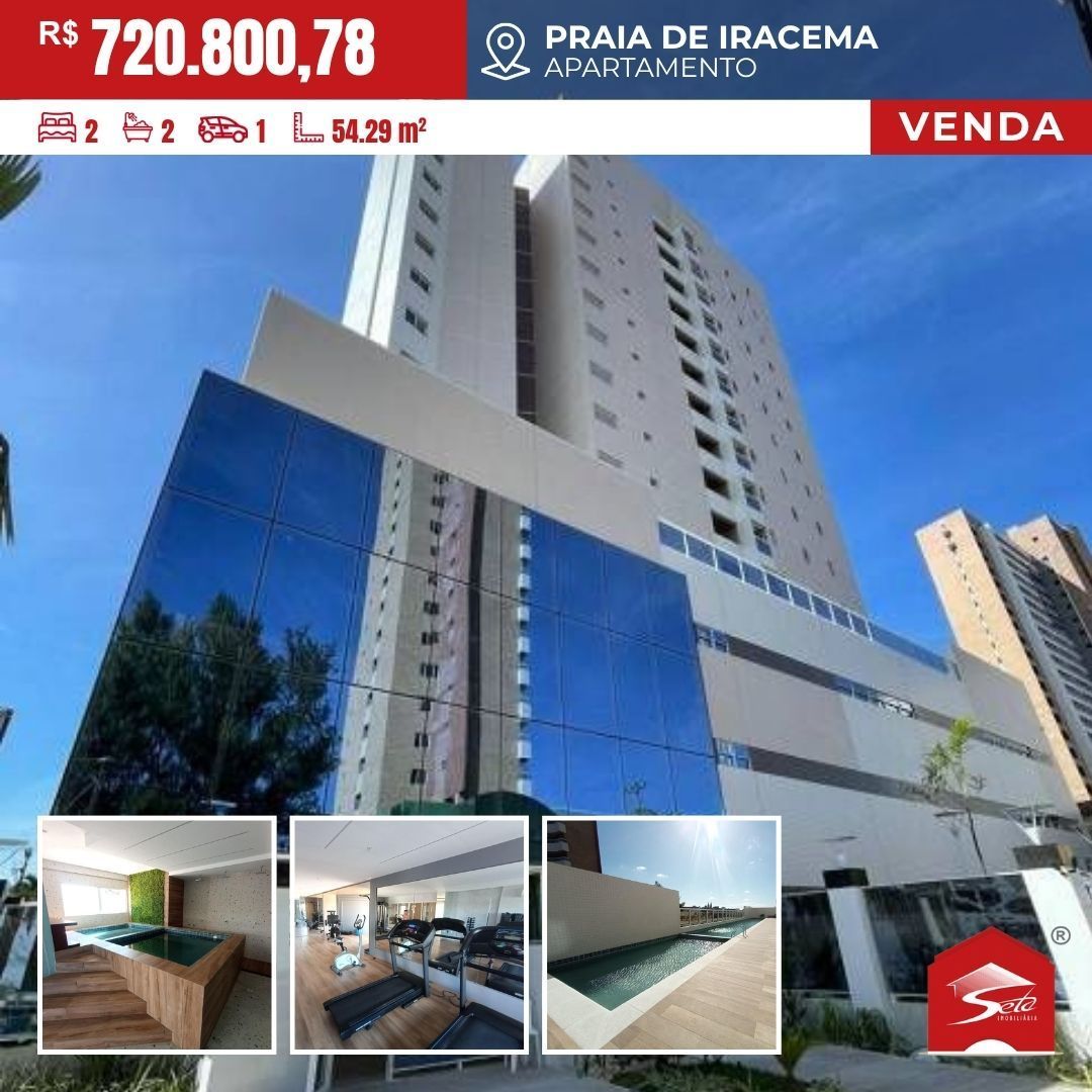 Apartamento de 54,29m² para venda na Praia de Iracema.