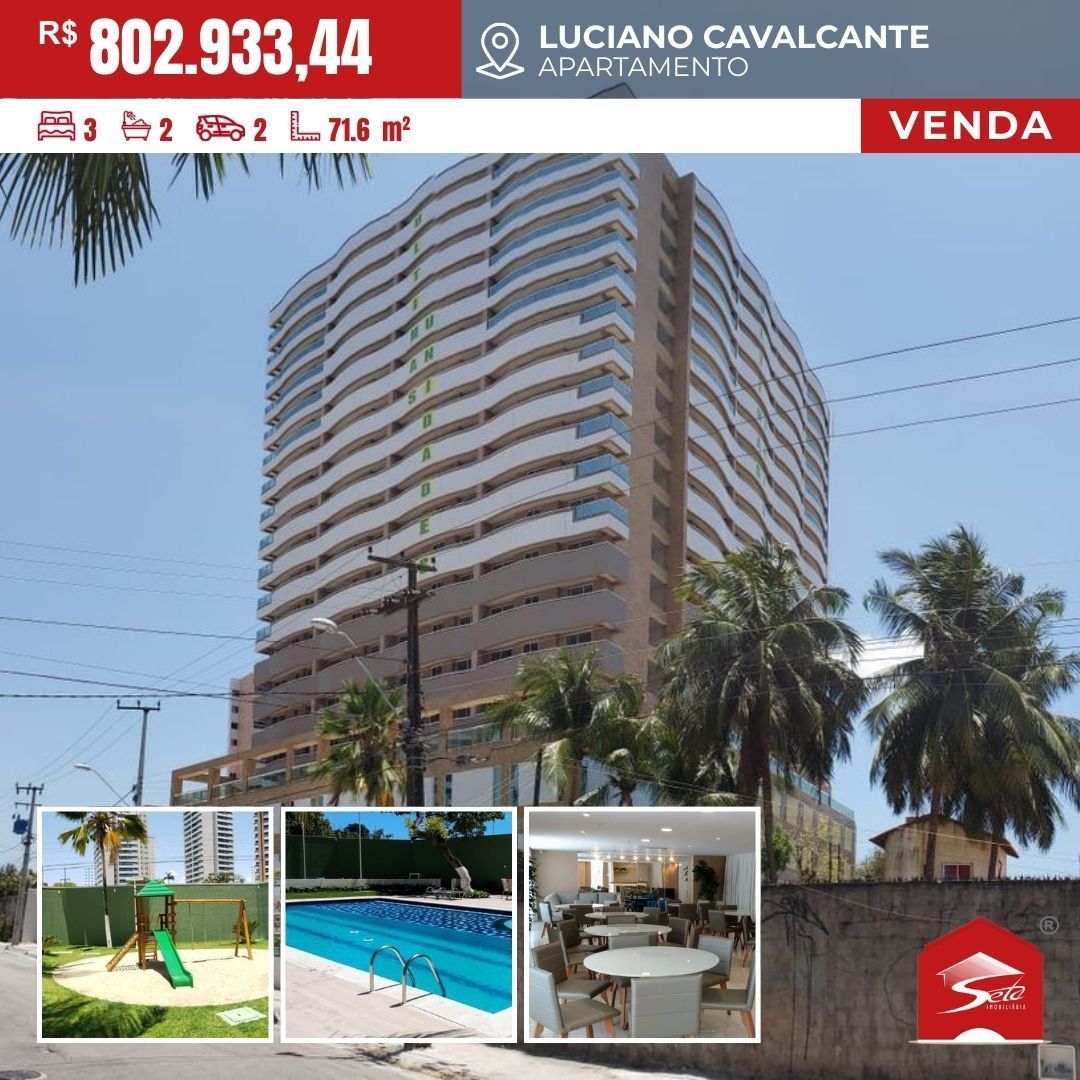 (AP8107) - Apartamento 71,6m², Localizado no Bairro Luciano Cavalcante.