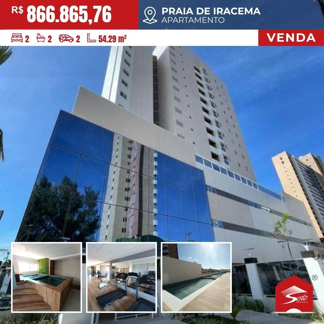 Apartamento de 54,29m² para venda na Praia de Iracema.