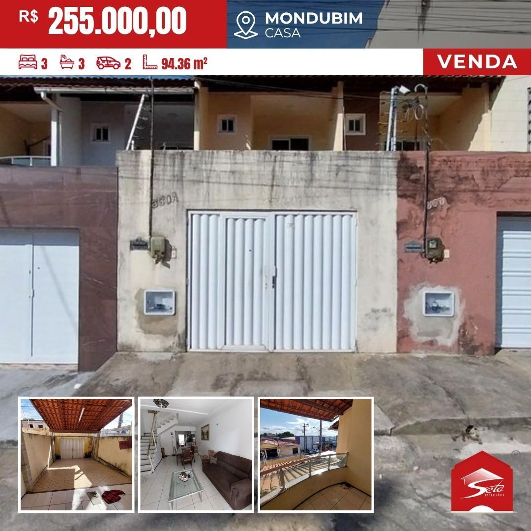 (CA8220) Casa duplex medindo 95m² localizada no Mondubim